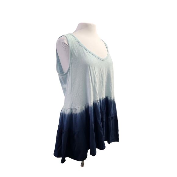 Lane Bryant Blue Dip Dye Sweetheart Tiered Max Swing Tank Size 14/16 NWT - Picture 4 of 11